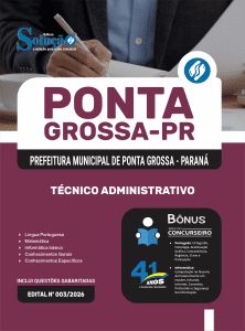 Apostila Prefeitura de Ponta Grossa-PR 2026 - Técnico Administrativo - Imagem 9