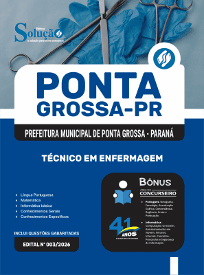 Apostila Prefeitura de Ponta Grossa-PR 2026 - Técnico em Enfermagem - Imagem 3