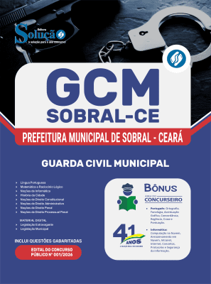 Apostila Prefeitura de Sobral-CE 2026 - Guarda Civil Municipal - Imagem 3