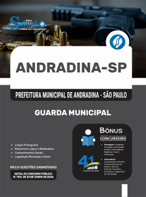 Apostila Prefeitura de Andradina-SP 2026 - Guarda Municipal - Imagem 3