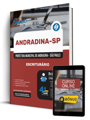 Apostila Prefeitura de Andradina-SP 2026 - Escriturário - Imagem 1