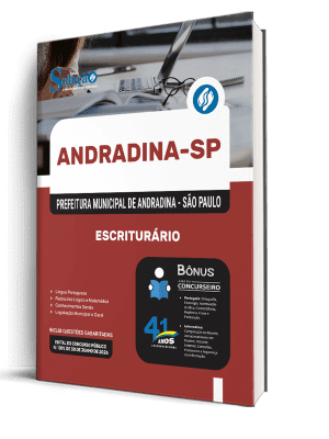 Apostila Prefeitura de Andradina-SP 2026 - Escriturário - Imagem 2