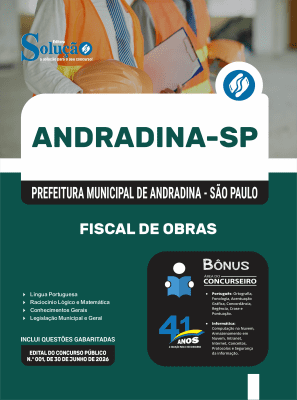 Apostila Prefeitura de Andradina-SP 2026 - Fiscal de Obras - Imagem 3