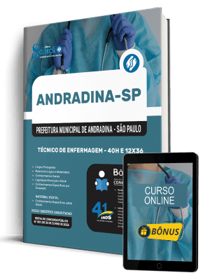 Apostila Prefeitura de Andradina-SP 2026 - Técnico de Enfermagem - 40h e 12x36 - Imagem 1