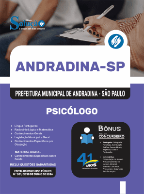 Apostila Prefeitura de Andradina-SP 2026 - Psicólogo - Imagem 3