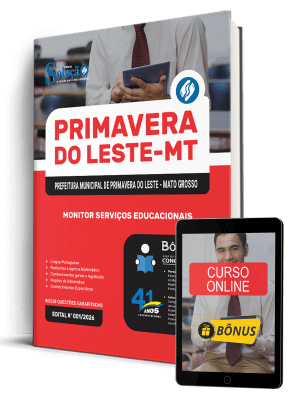 Apostila Prefeitura de Primavera do Leste-MT 2026 - Monitor Serviços Educacionais - Imagem 1