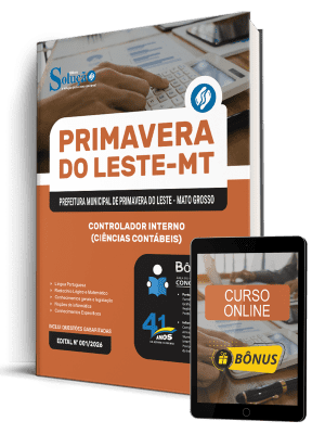 Apostila Prefeitura de Primavera do Leste-MT 2026 - Controlador Interno (Ciências Contábeis) - Imagem 1