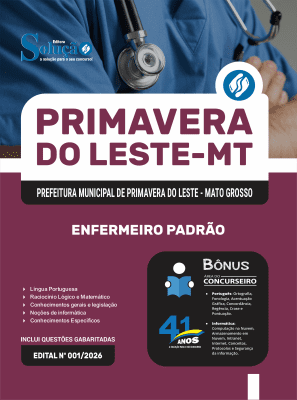 Apostila Prefeitura de Primavera do Leste-MT 2026 - Enfermeiro Padrão - Imagem 3