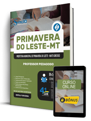 Apostila Prefeitura de Primavera do Leste-MT 2026 - Professor Pedagogo - Imagem 1