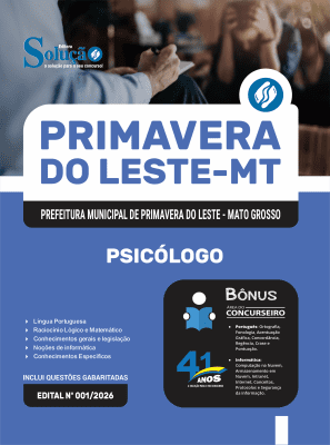 Apostila Prefeitura de Primavera do Leste-MT 2026 - Psicólogo - Imagem 3