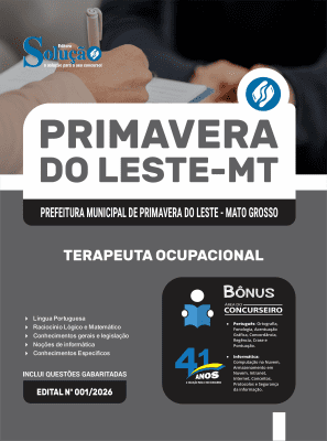 Apostila Prefeitura de Primavera do Leste-MT 2026 - Terapeuta Ocupacional - Imagem 3