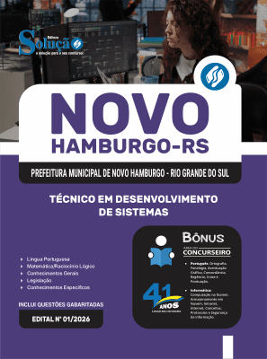 Apostila Prefeitura de Novo Hamburgo-RS 2026 - Técnico em Desenvolvimento de Sistemas - Imagem 3