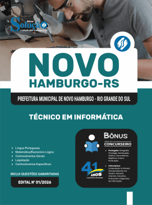 Apostila Prefeitura de Novo Hamburgo-RS 2026 - Técnico em Informática - Imagem 3