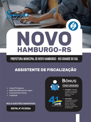 Apostila Prefeitura de Novo Hamburgo-RS 2026 - Assistente de Fiscalização - Imagem 3