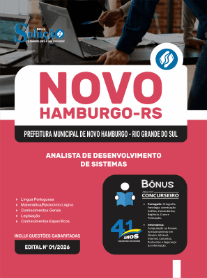 Apostila Prefeitura de Novo Hamburgo-RS 2026 - Analista de Desenvolvimento de Sistemas - Imagem 3
