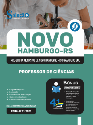 Apostila Prefeitura de Novo Hamburgo-RS 2026 - Professor de Ciências - Imagem 3