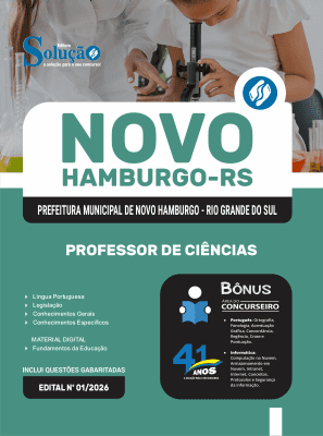 Apostila Prefeitura de Novo Hamburgo-RS 2026 - Professor de Ciências - Imagem 3