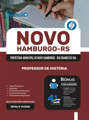 Apostila Prefeitura de Novo Hamburgo-RS 2026 - Professor de História - Imagem 3