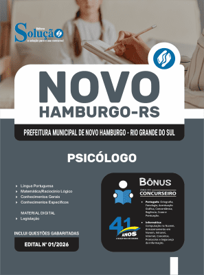 Apostila Prefeitura de Novo Hamburgo-RS 2026 - Psicólogo PS - Imagem 3