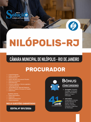 Apostila Câmara de Nilópolis-RJ 2026 - Procurador - Imagem 3