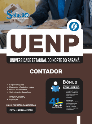 Apostila UENP 2026 - Agente Universitário Profissional - Contador - Imagem 3