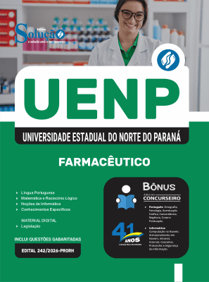 Apostila UENP 2026 - Agente Universitário Profissional - Farmacêutico - Imagem 3