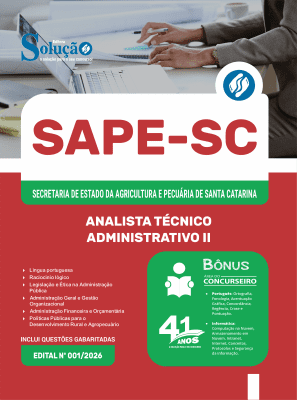 Apostila SAPE-SC 2026 - Analista Técnico Administrativo II - Imagem 3