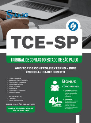 Apostila TCE-SP 2026 - Auditor de Controle Externo - DIPE - Direito - Imagem 3