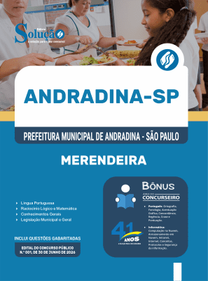 Apostila Prefeitura de Andradina-SP 2026 - Merendeira(o) - Imagem 3