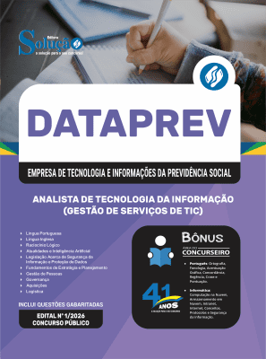 Apostila Dataprev 2026 - Analista de Tecnologia da Informação - Gestão de Serviços de TIC - Imagem 3