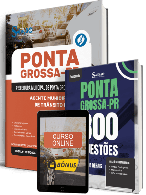 Combo Prefeitura de Ponta Grossa-PR 2026 - Agente Municipal de Trânsito II - Imagem 1