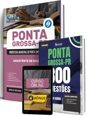 Combo Prefeitura de Ponta Grossa-PR 2026 - Assistente de Educação - Imagem 1