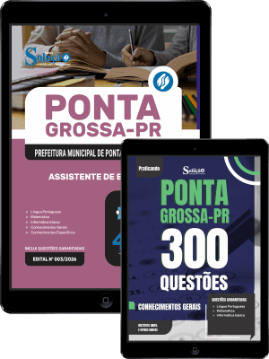 Combo Prefeitura de Ponta Grossa-PR 2026 - Assistente de Educação - Imagem 1