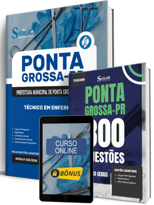Combo Prefeitura de Ponta Grossa-PR 2026 - Técnico em Enfermagem - Imagem 1
