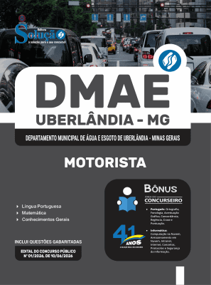 Apostila DMAE Uberlândia-MG 2026 - Motorista - Imagem 3