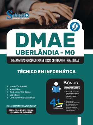 Apostila DMAE Uberlândia-MG 2026 - Técnico em Informática - Imagem 3