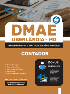 Apostila DMAE Uberlândia-MG 2026 - Contador - Imagem 3