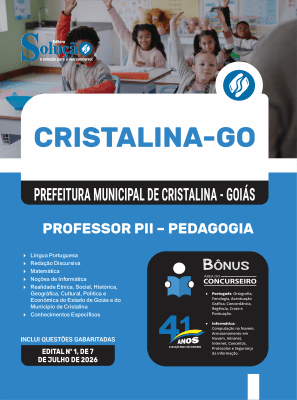 Apostila Prefeitura de Cristalina - GO 2026 - Professor PII - Pedagogia - Imagem 3