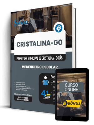 Apostila Prefeitura de Cristalina - GO 2026 - Merendeiro Escolar - Imagem 1