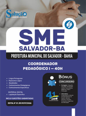 Apostila SME Salvador-BA 2026 - Coordenador Pedagógico I - 40h - Imagem 3