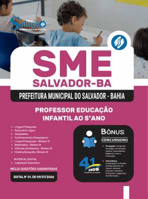 Apostila SME Salvador-BA 2026 - Professor Educação Infantil ao 5º ano - Imagem 3