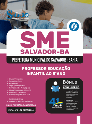 Apostila SME Salvador-BA 2026 - Professor Educação Infantil ao 5º ano - Imagem 3