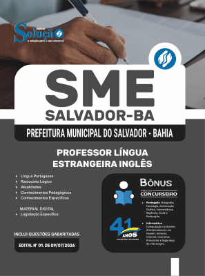 Apostila SME Salvador-BA 2026 - Professor Língua Estrangeira Inglês - Imagem 3