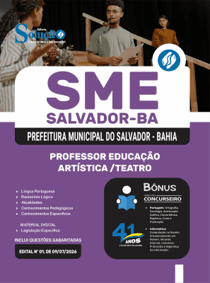 Apostila SME Salvador-BA 2026 - Professor Educação Artística/Teatro - Imagem 3