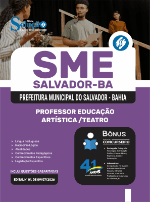 Apostila SME Salvador-BA 2026 - Professor Educação Artística/Teatro - Imagem 3