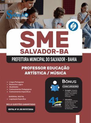 Apostila SME Salvador-BA 2026 - Professor Educação Artística/Música - Imagem 3