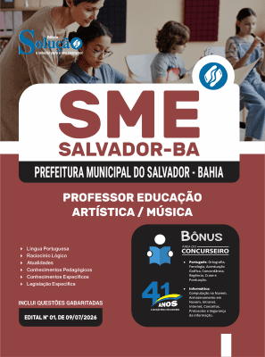 Apostila SME Salvador-BA 2026 - Professor Educação Artística/Música - Imagem 3