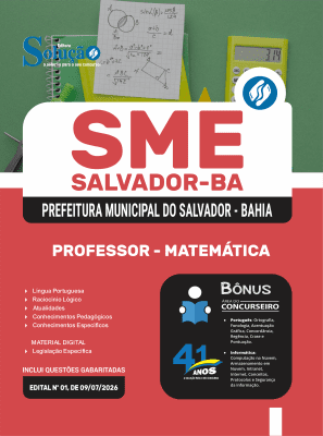 Apostila SME Salvador-BA 2026 - Professor - Matemática - Imagem 3
