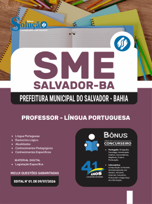 Apostila SME Salvador-BA 2026 - Professor - Língua Portuguesa - Imagem 3