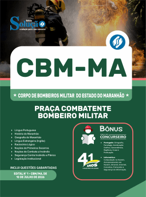 Apostila CBM-MA 2026 em PDF - Praça Combatente Bombeiro Militar - Imagem 1